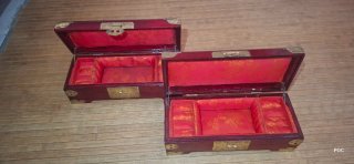 Joyeros chinos antiguos dorados y rojos