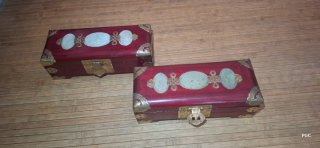 Joyeros chinos antiguos dorados y rojos