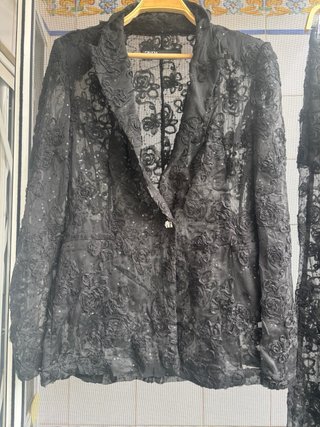 Conjunto Zara Blazer y Pantalón Negro