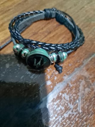 Bracciale Maserati Pelle Nera Uomo