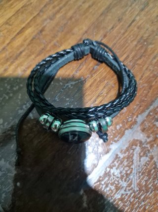 Bracciale Maserati Pelle Nera Uomo