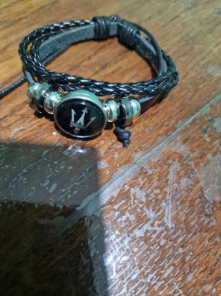 Bracciale Maserati Pelle Nera Uomo