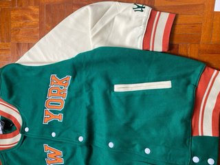 Casaco Varsity NY Yankees MLB Verde Laranja