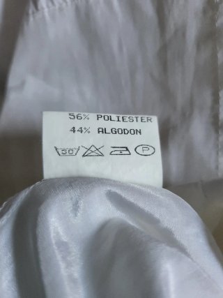 Camisa blanca manga larga con brillo