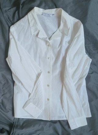 Camisa blanca manga larga con brillo
