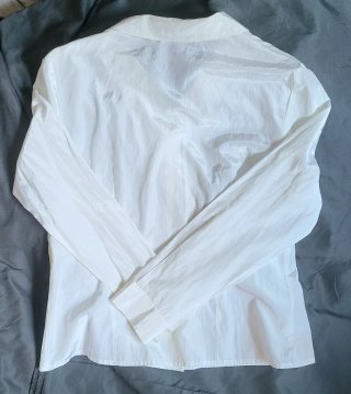 Camisa blanca manga larga con brillo