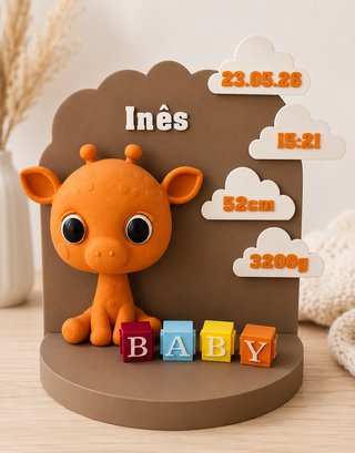 Quadro Nascimento Personalizado Impressão 3D