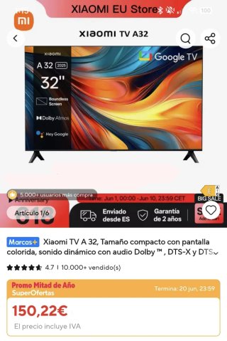 Xiaomi TV A32 32 Google TV Dolby Atmos