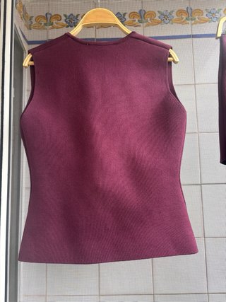 Conjunto Zara Falda y Chaleco Punto Morado