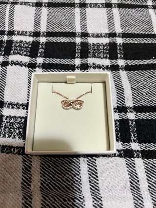 Collana Swarovski oro rosa infinito