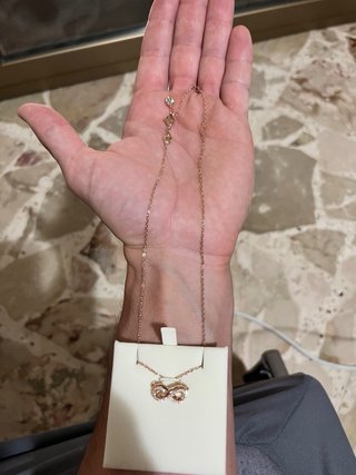 Collana Swarovski oro rosa infinito
