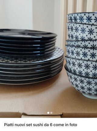 Set 6 piatti e coppette sushi