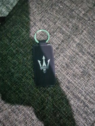 Portachiavi Maserati Pelle Nera Tridente