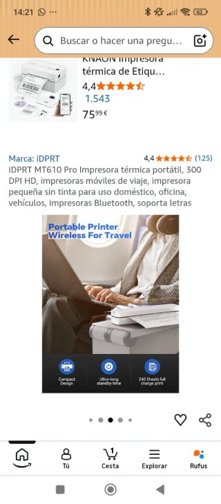 Impresora Térmica Portátil IDPRT MT610
