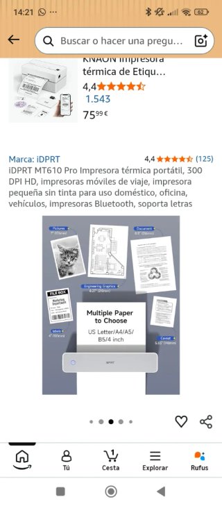 Impresora Térmica Portátil IDPRT MT610