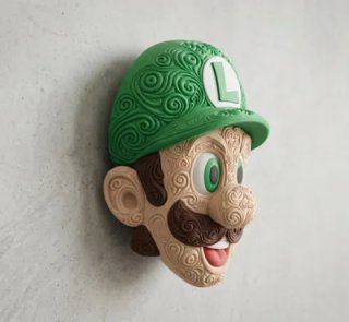 Cuadro 3D Mario Plástico Beige/Rojo