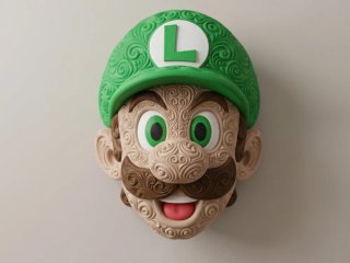 Cuadro 3D Mario Plástico Beige/Rojo
