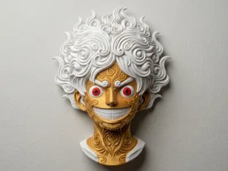 Cuadro 3D Mario Plástico Beige/Rojo