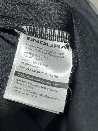 Culotte Ciclismo Endura Negro