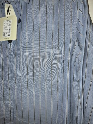 Camicia Calvin Klein a righe blu Taglia XXS