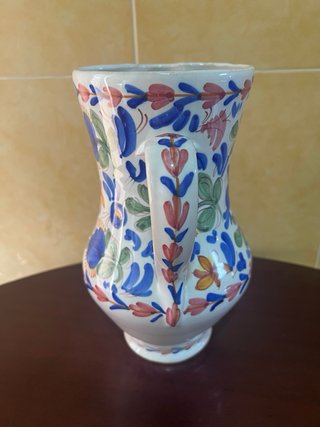 Jarra cerámica Manises grande floral