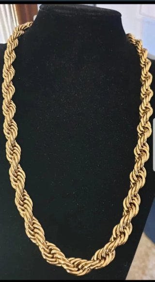 Cadena Cordón Acero 316L Dorado