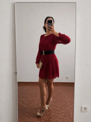 Vestido burdeos talla M