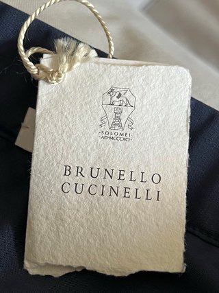 Gonna Fluida Brunello Cucinelli Lana Blu Taglia 40