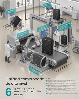 Set 2 Maletas Rígidas Viaje TSA Cabina M L