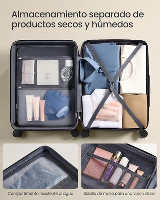 Set 2 Maletas Rígidas Viaje TSA Cabina M L