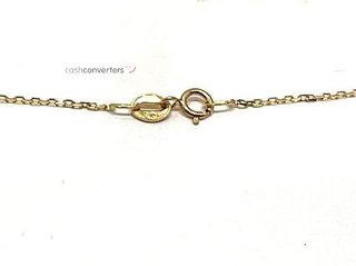 collar oro 18k con piedra con circonita 22cm