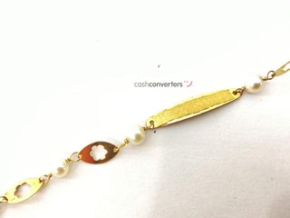 esclava oro 18k con piedra