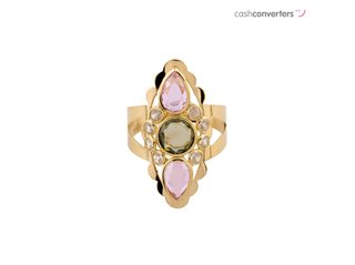 anillo oro 18k con piedra con circonita t. 11 (16,24 mm)
