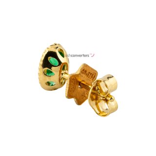 pendientes oro 18k con piedra con circonita