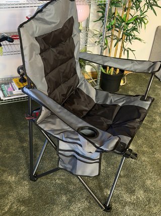 Silla de playa plegable Gris 160kg Max