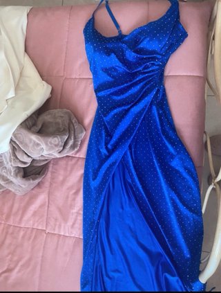 Vestito blu con brillantini