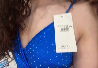 Vestito blu con brillantini