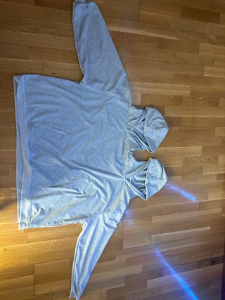 Sudadera Gris Doble Capucha