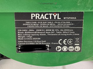 sierra circular practyl sierra de mesa 800w 200mm