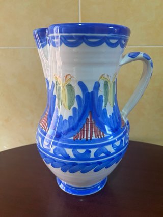 Jarra Grande Manises Cerámica Azul