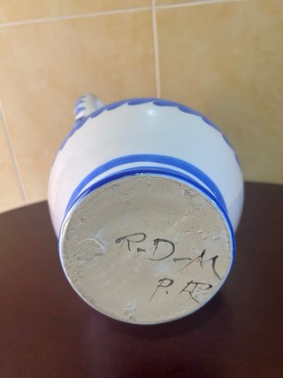 Jarra Grande Manises Cerámica Azul
