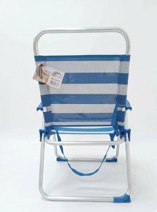 Silla de playa plegable de aluminio (azul) | Nuevo