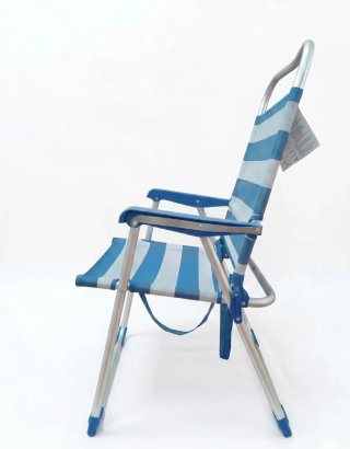 Silla de playa plegable de aluminio (azul) | Nuevo