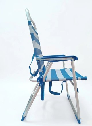 Silla de playa plegable de aluminio (azul) | Nuevo
