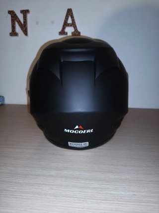 Casco de moto integral negro talla M