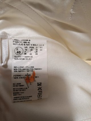 Vestido Pronovias Reflejo Mikado Seda T40