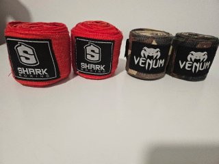 Lote 2 pares Vendas Boxeo Shark + Camuflaje
