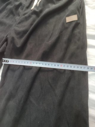 Pantalones de pana holgados negros XXL