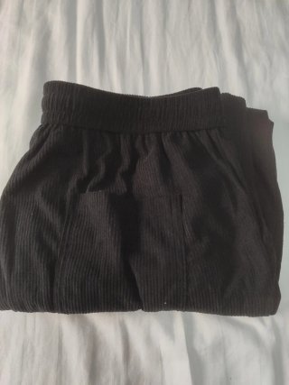Pantalones de pana holgados negros XXL