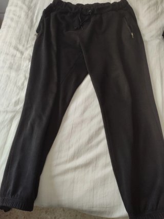 Pantalones de pana holgados negros XXL